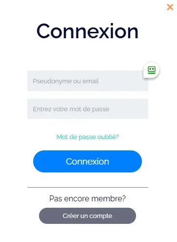 Connexion des membres du SuperNova Casino